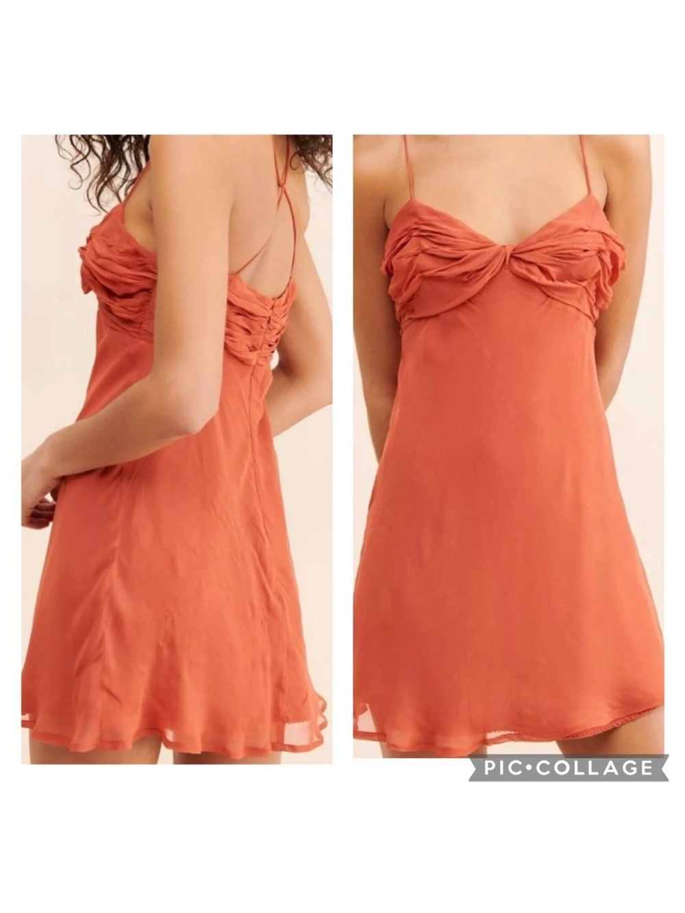 Anthropologie Rust Orange Mini Dress